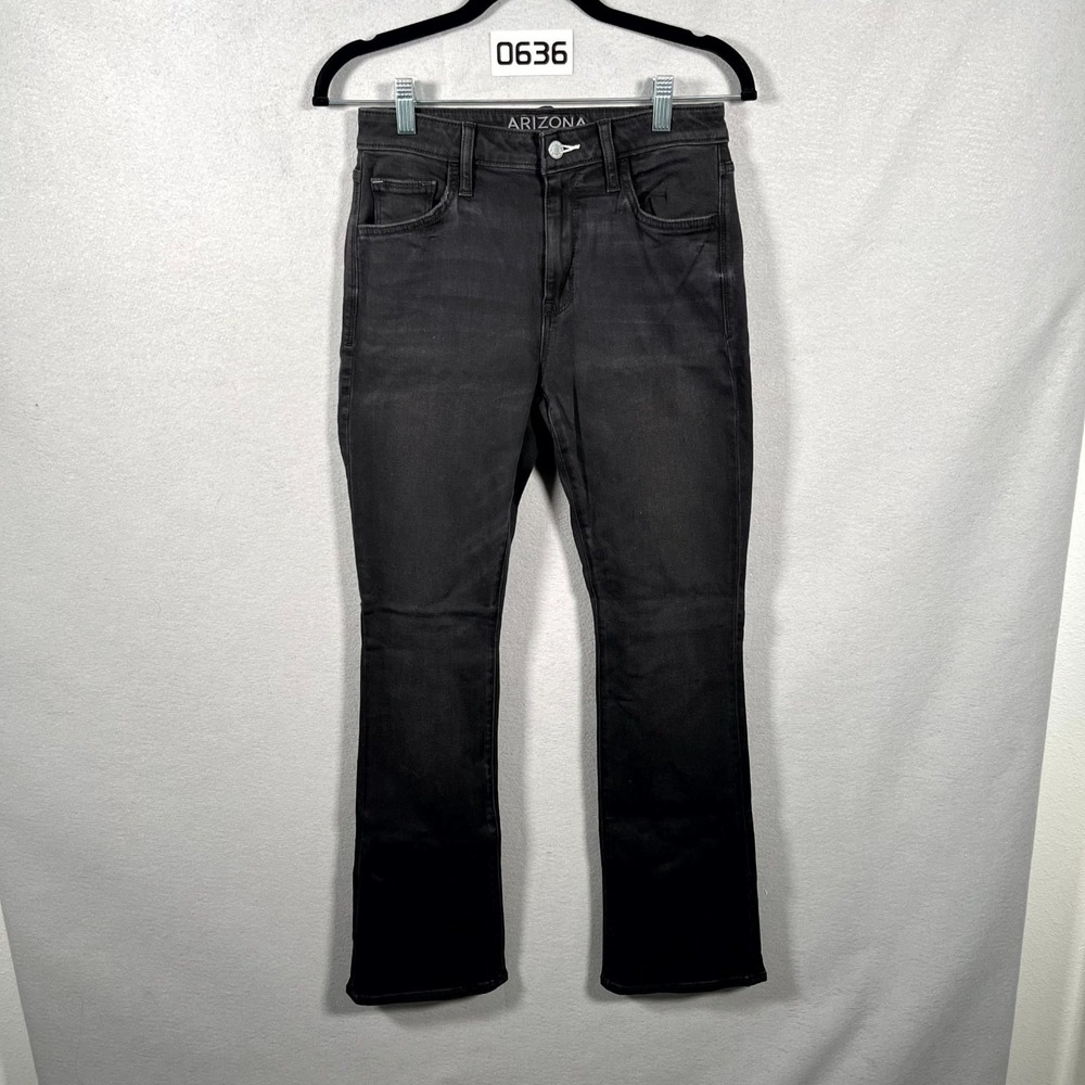 Arizona Co. Bootcut Jeans Womens 5 Black Denim Dark Wash Streetwear Casual